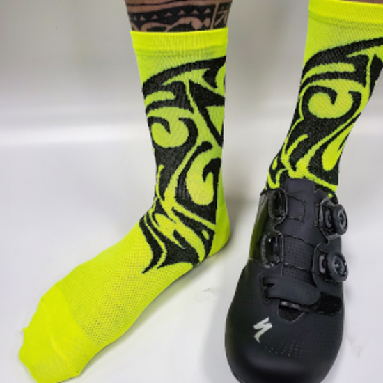 Picture of Tradewind Cycling Team Socks - Neon 5 inch - CLOSEOUT